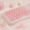 Sumgsn Juego de 136 teclas de color rosa claro transparente para teclado mecánico Cherry Mx de 61/64/87/104/108