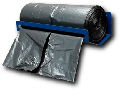 MegaMaxx UK Wall Mount Bin Bag Holder - Cobalt Blue Finish – Steel Waste & Rubbish Sack Roll Dispenser for Kitchens, Utility Rooms, Cleaning Areas & Industrial Use – Powder-Coated Finish – UK Made