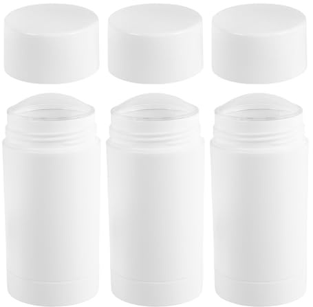 BIUDECO 3 Stück Nachfüllbare Deodorant-Stick-Tuben Aus Kunststoff Twist-Design Zum Befüllen Von Unten Für Deodorant Lotion Parfüm Reisegröße Wiederverwendbar Für Reisen Und Alltag