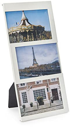 balvi Fotorahmen Dijon Weiß Fassungsvermögen: 3 Fotos mit den Abmessungen 10 x 15 cm Fotorahmen Tisch