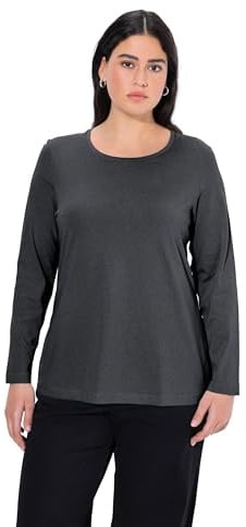 Ulla Popken Damen Langarm-Shirt Langarmshirt (1er Pack)
