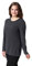 Ulla Popken Damen Langarm-shirt, Anthrazit Melange, 58-60 EU