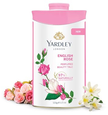Yardley London English Rose Perfumed Deodorizing Talc Talcum Powder 100gm