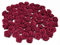 Rosen 15 mm x 20 Stück Satinrosen Aufnäher Deko Blumen Röschen zum Basteln Haarschmuck kleine Rosenköpfe Farbe: weinrot/bordeaux 193
