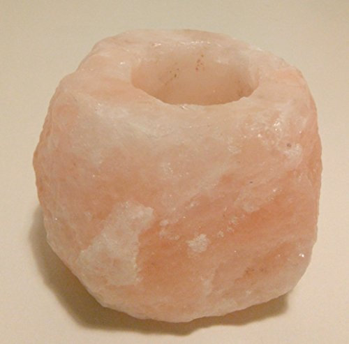 Portacandela di sale rosa Salgemma dell'Himalaya