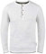 Indicode IDGifford Herren Longsleeve Langarmshirt Shirt mit Grandad-Ausschnitt Baumwollmischung Regular fit, Größe:L, Farbe:Off-White (002)