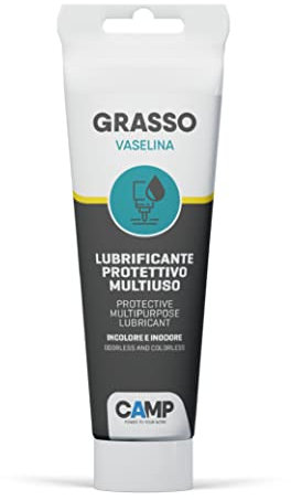 Camp GRASSO VASELINA, Grasso di vaselina tecnica, Purissimo, Incolore e inodore, Lubrifica e protegge, 150 ml