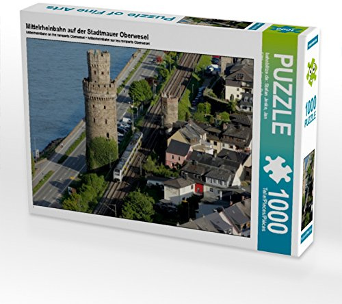 CALVENDO Puzzle Mittelrheinbahn auf der Stadtmauer Oberwesel | 1000 Teile Lege-Größe 64 x 48 cm Foto-Puzzle für glückliche Stunden
