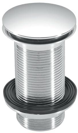 McAlpine Chrome Plated Brass Clicker Basin Waste - Unslotted - CWU60-CB