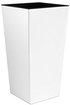 Unbekannt XL Size White URBI 50 cm tall vase made from Plastic with Liner – 7 Colours