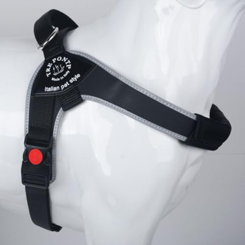TRE Ponti Geschirr Brio schwarz reflektierender Rand 80-100 cm bis ca 30-40 kg