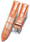 BINLUN Leder Uhrenarmband Krokodilmuster Schnellverschluss Ersatz Kalbsleder Uhrenarmbänder 10 Farben 13 Größen für Herren & Damen(Silberne Schnalle,Orange,20mm)
