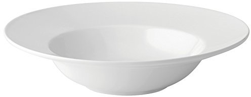 Utopia Anton Black Fine China, Z03023-000000-B01006, Deep Winged Pasta Plate 10 (25cm) 17.5oz (50cl) (Box of 6)