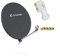 CAHORS Parabole Satellite Fibre Composite Gris Anthracite SMC 80cm + LNB 0.1dB Twin 4K