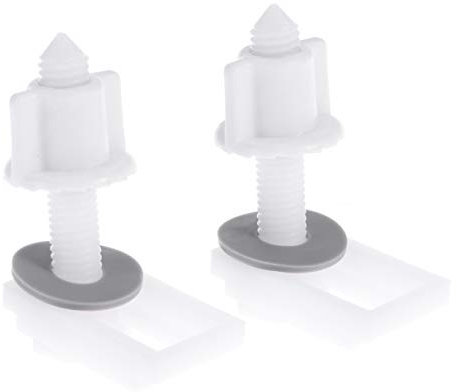 BESTOMZ Lot de 6 charnières en plastique pour siège de WC avec écrous et rondelles.
