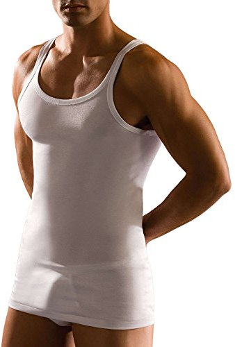 CAGI 3 Canotte Uomo 1113 Spalla Stretta in Filo di Scozia (4, Bianco)