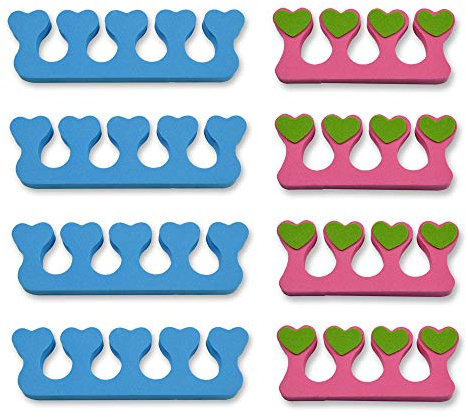 K-Pro Zehenspreizer Fingerspreizer Set 8 Stück Abstandhalter Nägel Lackierhilfe