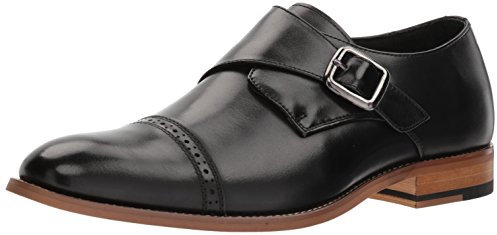 Stacy Adams Men's Desmond Cap-Toe Monk-Strap Slip-On Loafer, Black, 15 UK