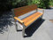Teak-Edelstahl Gartenbank Bank Edelstahlbank Holzbank 1,6m