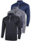 3 Pack Men's Long Sleeve Active Quarter Zip Quick Dry Pullover - Athletic Running Cycling Gym Top Shirts Bulk Bundle (Edition 1, XX-Large)