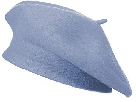 ZLYC Frauen Klassische Der Französische Künstler Baskenmütze Barett (Himmel Blau),Einheitsgröße