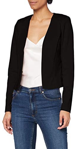 ICHI IHKATE SHORT BL Damen Blazer Kurzblazer Jacke Kurzblazer mit Stretch, Größe:XL, Farbe:Black (194008)