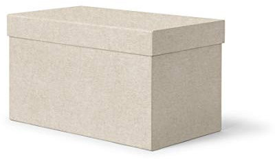 ilo - Aufbewahrungsbox mit Deckel cm 45x25 H.25 - Aufbewahrungskorb für Büro, Kleidung, Bettwäsche, Decken, Spielzeug, Bücher - Technischen Stoff Braun - Recycelbar und in Italien Hergestellt