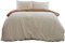 Brentfords Reversible Teddy Fleece Duvet Cover with Pillow Case Supersoft Fluffy Thermal Warm Soft Bear Bedding Set, Mink Latte Cream - Double
