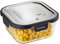 GEFU Frischhaltedose MILO - smarte Lunchbox mit Frische- & Vorratskontrolle per App, aus Glas mit Silikonverdichtung & Klick-Verschluss, Lebensmittelbehälter, Tupperdose, 300 ml, quadratisch