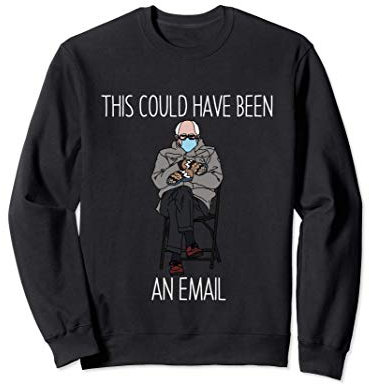 Lustige Bernie Sanders Handschuhe Sitzen Einweihung 2021 Sweatshirt