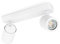 linovum TENJO Strahler Deckenleuchte 2 flammig weiß mit GU10 LED Birnen warmweiß 6W - Spotleuchte 2er drehbar schwenkbar 230V