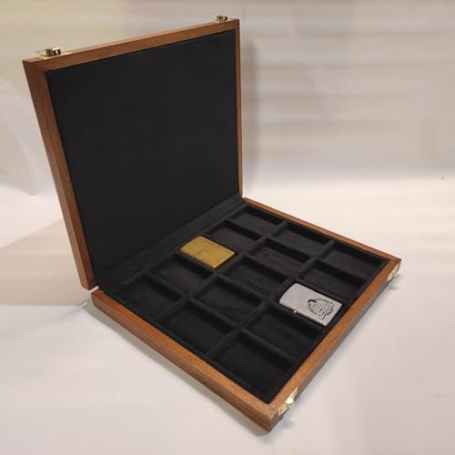 Cofanetto porta accendini ZIPPO custodia per accendini da collezione (legno noce chiaro)