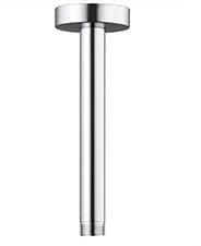 Deckenhalterung Duscharm mit Flansch für Regenduschkopf, Edelstahl, gerader Arm für festen Duschkopf, 15,2 cm, Chrom