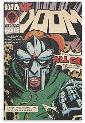 ENYPOLIS MF Doom Retro-Poster und Drucke auf Leinwand, Wandkunst, Poster für Raumdekoration, ungerahmt, 30 x 45 cm