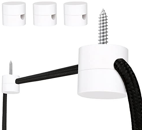 Zevnico Swag 3 Piece Ceiling Light Hooks Ceiling Hooks Pendant Lights White Pendant Light DIY Light for Hanging Electrical Cables