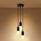 EMKE Industrial Pendant Light, Black Retro Ceiling Light 3-Light E27 Holder Vintage Light DIY Hanging Lights with Adjustable Wires for Living Room Coffee Shop Hotel Hallway Bar (Bulb not Included)