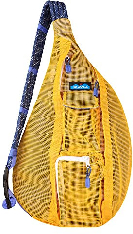 KAVU Beach Rope Bag Mesh Crossbody Sling Rucksack, Sunbeam, Einheitsgröße, Sling Rucksäcke