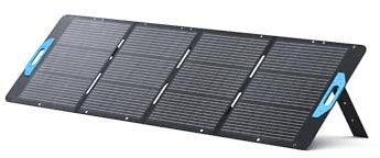 Anker SOLIX PS200 panneau solaire avec support ajustable, chargeur solaire portable et pliable 200 W, étanchéité IP67, rendement de conversion 23%, pour le camping et les coupures de courant