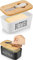 Large Ceramic Butter Dish with lid and Knife with Holder, Porcelain Butter Keeper, Butter Container, Air Tight (White)
