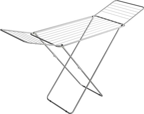 SF SAVINO FILIPPO Stendibiancheria stendino pieghevole in acciaio grigio stendi panni da pavimento con piedi antiscivolo stenditura 18 metri per casa balcone interno esterno made in Italy