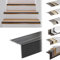 KARAT Profilés de nez de marches autocollants ou pré-percés avec matériel de montage - Profilés d'angle - Noir - 1000 x 24,5 x 20 mm - Autocollants
