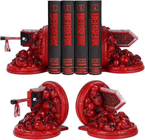 Berserk Bookends, wütender Dragon Slayer Harz Crafts Statue Ornament Desktop Bücherregal Dekorative Bücher Halter Home Dekoration (groß)