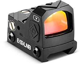 ESSLNB Red Dot Visier Airsoft Scope 2MOA 12 Helligkeitsstufen Voll multivergütetes Prisma Wasserdicht Stoßfest mit 20mm/22mm Weaver/Picatinny Schienenmontage und Objektivabdeckungen für die Jagd