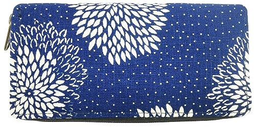 PANASIAM Portemonnaie Geometrix | Geldbörse aus Baumwolle | 2 Größen | Geldbeutel Purse Wallet | vegan & fair, Chrysantheme, 20x10cm