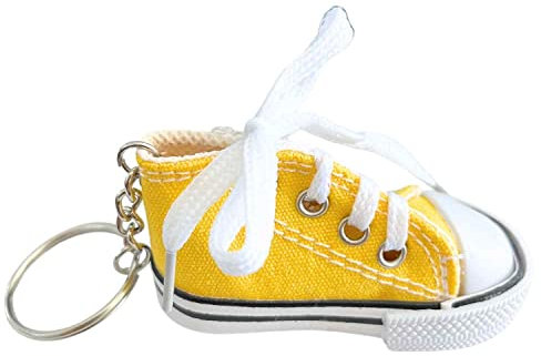AUTOZOCO Porte-clés Chaussure de Sport Mini Sneaker Style Urbain Converse Citronier, L