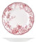 H&H Primrose Set 6 Piatti Piani, in Porcellana, Rosso e Bianco, 27.5cm, Stile Inglese
