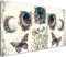 Beige Floral Desk Mat, Large Extended Gaming Mat, XXL 80x40cm, Aesthetic Flowers, Butterfly and Moon Laptop, Keyboard and Mouse Pad for Women, Office