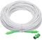 sourcing map 1Pcs 164Ft Single Mode Simplex OS2 Armored Fiber Optic Patch Cable LSZH SC/APC-SC/APC Jumper Optical White for Fiber Optic LAN Networks with Adapter