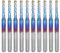 uxcell 10pcs End Mills CNC Router Bits 1/8 Shank 2mm Blue Coated Tungsten Carbide Milling Cutters for PCB Acrylic Wood Aluminum Metal