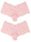comeondear Slips 2er Pack Hipster Panties Floralen Spitze Unterwäsche Höschen Brasilien Tanga String Große Größen Unterhosen (2er Pack Rosa,S)